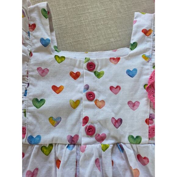 Bella & Omi Heart Print Skirted Romper - Picture 8 of 8